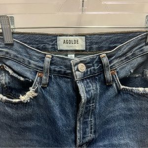 AGOLDE Riley high rise straight crop. Size 25.